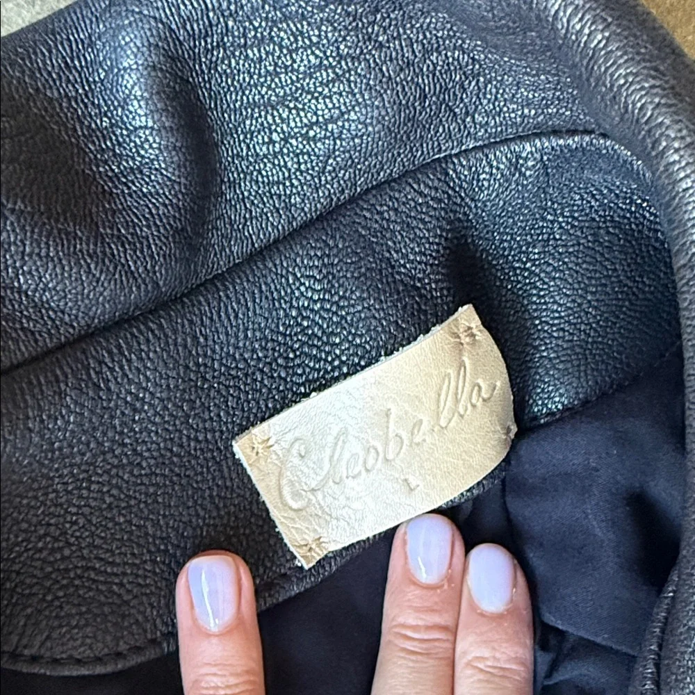 Cleobella Black Leather Moto Jacket - Picture 4 of 6